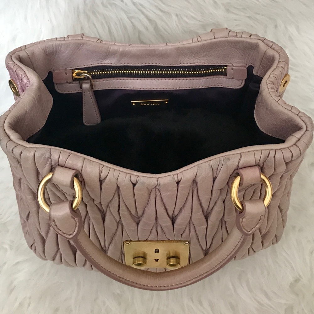 Sale**Miu Miu matelasse nude/Pink Bag - Picture 5 of 9